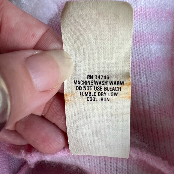 VTG 80s TEDDY BEARS Brand 0-6M Pink & White Striped Fuzzy One Piece Made in USA - Picture 4 of 6